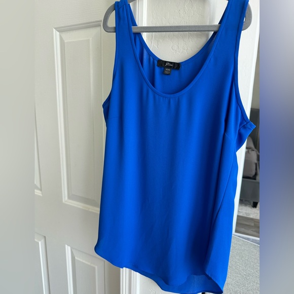 J.Crew scoopneck shell top XXS royal blue like new - Picture 6 of 7